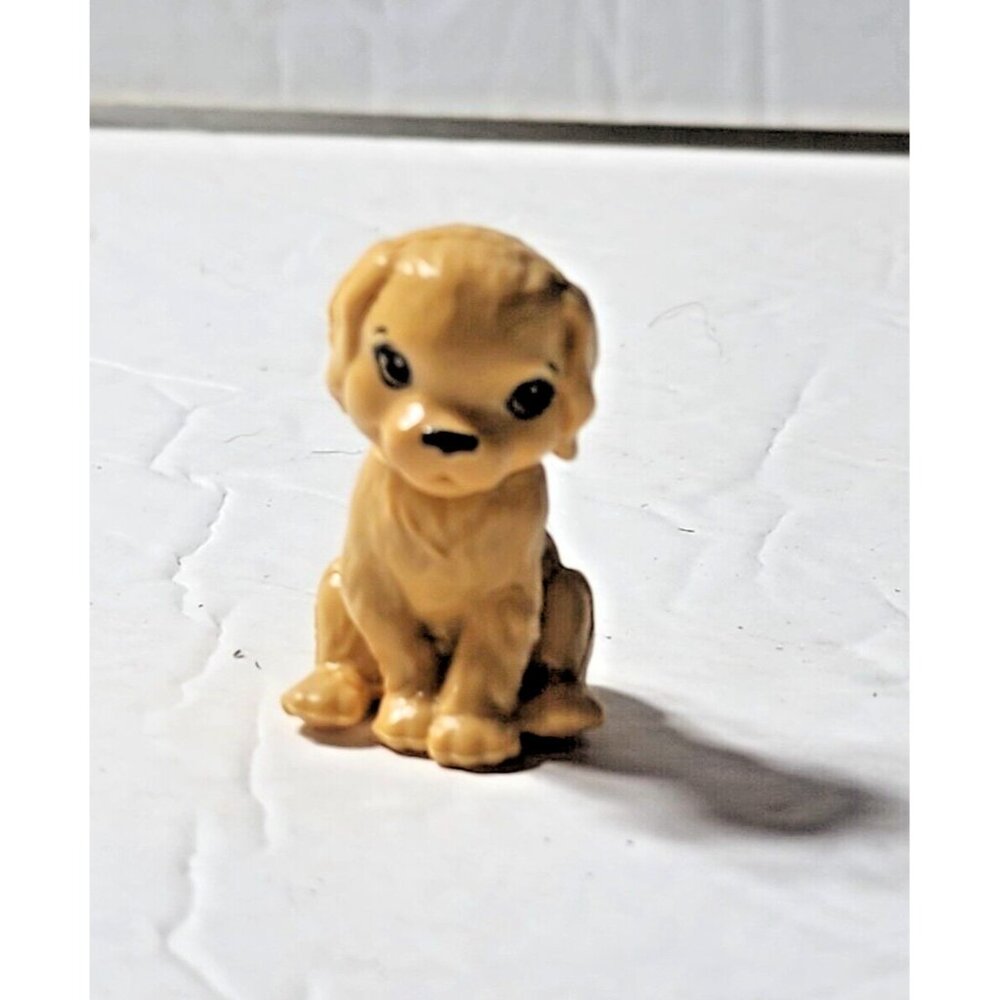 Barbie Posh Pets Golden Retriever‎ Puppy Dog Figure Miniature 1.5 Mattel Tan